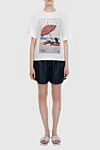 White women's t-shirt with beach retro print cotton
Zimmermann - picture print. 100% cotton. Country of origin: Italy. Care: specialized cleaning - photo 2