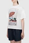 Zimmermann White women's t-shirt with beach retro print cotton
- picture print. 100% cotton. Country of origin: Italy. Care: specialized cleaning - photo 3