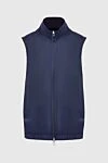 Loro Piana Nylon vest blue for men - 100% nylon. Closure: Zipper. Two side pockets, two inside pockets. Insulation: Down, feather. Country of manufacture: Italy. Care: specialized cleaning - photo 1