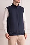 Loro Piana Nylon vest blue for men - 100% nylon. Closure: Zipper. Two side pockets, two inside pockets. Insulation: Down, feather. Country of manufacture: Italy. Care: specialized cleaning - photo 3