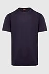 Loro Piana Silk and cotton T-shirt blue for men - 60% silk, 40% cotton. Country of manufacture: Italy. Care: specialized cleaning - photo 1