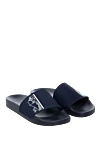 Blue nylon slippers for men Brunello Cucinelli - embossing, drawing. Material: nylon. nylon. Country of origin: Italy. Care: specialized cleaning - photo 4