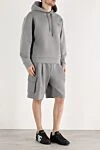 Dolce & Gabbana Men's sports suit made of cotton and polyester, gray - Hood. 70% cotton, 30% polyester. Closure: Drawstring. Two side pockets. Country of manufacture: Italy. Care: specialized cleaning - photo 3