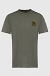 Dolce & Gabbana Green cotton T-shirt for men - embroidered logo. 100% cotton. Country of manufacture: Italy. Care: specialized cleaning - photo 1