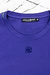 Dolce & Gabbana Purple cotton T-shirt for men - logo. 100% cotton. Country of manufacture: Italy. Care: specialized cleaning - photo 9