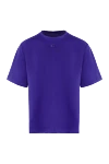 Dolce & Gabbana Purple cotton T-shirt for men - logo. 100% cotton. Country of manufacture: Italy. Care: specialized cleaning - photo 1