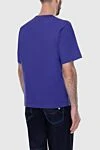 Purple cotton T-shirt for men Dolce & Gabbana - logo. 100% cotton. Country of manufacture: Italy. Care: specialized cleaning - photo 4