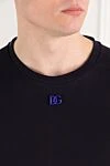 Dolce & Gabbana Хлопковая футболка глубокого синего цвета с вышивкой DG
- логотип. 100% хлопок. Страна производитель: Италия. Уход: специализированная чистка - фото 5