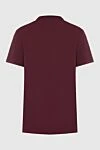 Cotton T-shirt burgundy for men Dolce & Gabbana - embroidered logo. 100% cotton. Country of manufacture: Italy. Care: specialized cleaning - photo 6