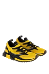 Dolce & Gabbana Polyester sneakers yellow for men - black inserts, logo. 90% polyester (PL), 10% viscose. lacing. height 2cm. Country of manufacture: Italy. Care: specialized cleaning - photo 3