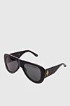 Linda Farrow The Attico Edie black aviator sunglasses for women - Logo. acetate, metal, acrylic. light-black. Country of manufacture: Italy. Care: specialized cleaning - photo 3