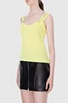 Max&Moi Women's yellow wool top - 100% wool. Country of manufacture: Italy. Care: specialized cleaning - photo 3