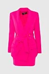 Balmain Women's pink viscose skirt suit - 100% viscose. buttons, belt. two side pockets. Country of manufacture: Italy. Care: specialized cleaning - photo 1