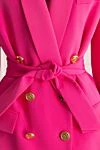 Balmain Women's pink viscose skirt suit - 100% viscose. buttons, belt. two side pockets. Country of manufacture: Italy. Care: specialized cleaning - photo 5