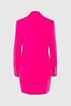 Women's pink viscose skirt suit Balmain - 100% viscose. buttons, belt. two side pockets. Country of manufacture: Italy. Care: specialized cleaning - photo 6