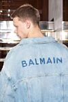 Balmain Ерлерге арналған көк мақта джинсы күрте - Құрамы: 100% мақта. Жабу: түймелер. Қалталар: екі бүйір қалта, екі кеуде қалта. Шығарылған елі: Франция. Күтім: арнайы тазалау - фото 9