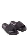 Dolce & Gabbana Women's rubber slippers with an embossed logo, black - embossed logo. rubber. Country of origin: Italy. Care: specialized cleaning - photo 3