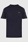 Dolce & Gabbana Black cotton T-shirt for men - logo. 100% cotton. Country of manufacture: Italy. Care: specialized cleaning - photo 1