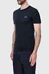 Dolce & Gabbana Black cotton T-shirt for men - logo. 100% cotton. Country of manufacture: Italy. Care: specialized cleaning - photo 3