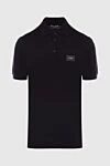 Dolce & Gabbana Cotton polo black for men - Brand Logo Patch. 100% cotton. Buttons. Country of manufacture: Italy. Care: specialized cleaning - photo 1