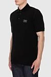 Dolce & Gabbana Cotton polo black for men - Brand Logo Patch. 100% cotton. Buttons. Country of manufacture: Italy. Care: specialized cleaning - photo 3