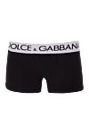 Dolce & Gabbana Трусы боксеры из хлопка и эластана черные мужские - логотип на поясе. 95% хлопок, 5% эластана. эластичный пояс. Страна производитель: Италия. Уход: специализированная чистка - фото 1