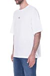 Dolce & Gabbana White cotton T-shirt for men - logo. 100% cotton. Country of manufacture: Italy. Care: specialized cleaning - photo 3