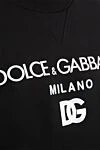 Dolce & Gabbana Ерлерге арналған қара мақтадан жасалған свит көйлек - логотип. Құрамы: 100% мақта. Шығарылған елі: Италия. Күтім: арнайы тазалау - фото 5