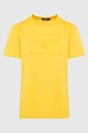 Dolce & Gabbana Cotton T-shirt yellow for men - logo. 100% cotton. Country of manufacture: Italy. Care: specialized cleaning - photo 1