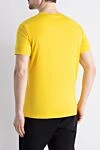 Cotton T-shirt yellow for men Dolce & Gabbana - logo. 100% cotton. Country of manufacture: Italy. Care: specialized cleaning - photo 4