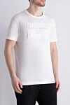 Dolce & Gabbana White cotton T-shirt for men - logo. 100% cotton. Country of manufacture: Italy. Care: specialized cleaning - photo 3