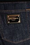 Dolce & Gabbana Джинсы из хлопка синие мужские - логотип. 98% хлопок, 2% эластан. пуговица, молния. три боковых кармана, два кармана сзади . Страна производитель: Италия. Уход: специализированная чистка - фото 5