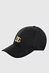 Dolce & Gabbana Black cotton cap for men - Metal brand logo. 100% cotton. Country of manufacture: Italy. Care: specialized cleaning - photo 3