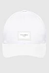 Dolce & Gabbana White cotton and elastane cap for men - Logo Patch. 97% cotton, 3% elastane. Country of manufacture: Italy. Care: specialized cleaning - photo 1