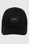 Dolce & Gabbana Cap made of cotton and elastane black for men - Logo Patch. 97% cotton, 3% elastane. Country of manufacture: Italy. Care: specialized cleaning - photo 1