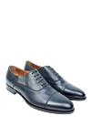 Doucal`s Blue leather men's shoes - 100% leather. Lace-up. Interior: Leather. Insole: Leather. Heel height: 2cm. Outsole: Other materials. Country of origin: Italy. Care: specialized cleaning - photo 3