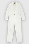 Peserico White women's polyester and cotton trouser suit - 65% polyester, 35% cotton. Closure: buttons. two side pockets, two trouser pockets. Country of manufacture: Italy. Care: specialized cleaning - photo 1