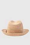 Women's beige wicker hat made of straw Peserico - Decoration: strap. straw. Country of origin: Italy. Care: specialized cleaning - photo 2