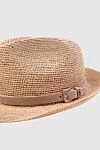 Peserico Beige straw hat for women - Decoration: strap. straw. Country of origin: Italy. Care: specialized cleaning - photo 3