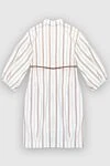 Peserico White dress for women - Fastener: belt. short sleeves, loose cut, striped pattern. 75% cotton, 22% polyester, 3% elastane. Country of manufacture: Italy. Care: specialized cleaning - photo 7