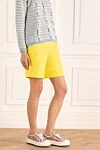 Jacob Cohen Yellow cotton shorts for women - 97% cotton, 3% elastane. zipper. Country of manufacture: Italy. Care: specialized cleaning - photo 3