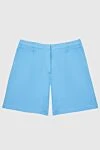 Jacob Cohen Blue cotton shorts for women - one pocket. 97% cotton, 3% elastane. zipper. Country of manufacture: Italy. Care: specialized cleaning - photo 1