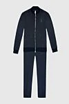 Billionaire Men's silk sports suit blue - Contrast zipper, brand logo. 100% silk. Closure: Drawstring, zipper. Four side pockets. Country of manufacture: Italy. Care: specialized cleaning - photo 1