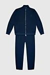 Billionaire Men's silk sports suit blue - Contrast zipper. 100% silk. Closure: Drawstring, zipper. Four side pockets. Country of manufacture: Italy. Care: specialized cleaning - photo 1