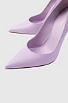 Le Silla Purple leather shoes for women - logo on the insole. genuine leather. Heel height: 9 centimeters. Country of manufacture: Italy. Care: specialized cleaning - photo 5