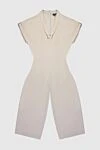 Fabiana Filippi Women's beige viscose jumpsuit - Closure: zipper. 100% viscose. two side pockets. Country of manufacture: Italy. Care: specialized cleaning - photo 1