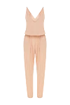 Fabiana Filippi Pink acetate and silk jumpsuit for women - 74% acetate, 26% silk. Country of origin: Italy. Care: specialized cleaning - photo 1