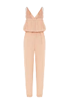 Fabiana Filippi Pink acetate and silk jumpsuit for women - 74% acetate, 26% silk. Country of origin: Italy. Care: specialized cleaning - photo 7