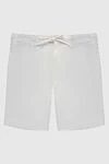 Loro Piana White linen and cotton shorts for men - 35% cotton, 65% linen. Closure: zipper, button, drawstring. Three side pockets, two back pockets. Country of origin: Italy. Care: specialized cleaning - photo 1