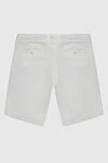 White linen and cotton shorts for men Loro Piana - 35% cotton, 65% linen. Closure: zipper, button, drawstring. Three side pockets, two back pockets. Country of origin: Italy. Care: specialized cleaning - photo 6